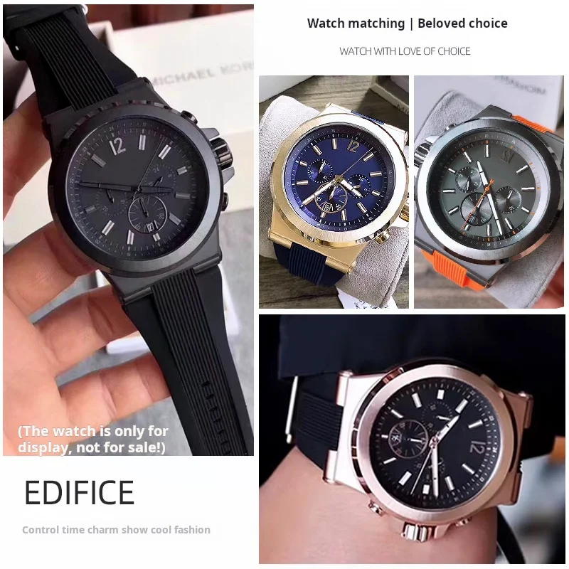 Фото Для Michael Kors MK8184 MK8152 MK9020 MK8730 MK8761 8295 8296 8445 Мужской ремешок для часов MK Силиконовый ремешок для часов Резиновый мягкий браслет №2