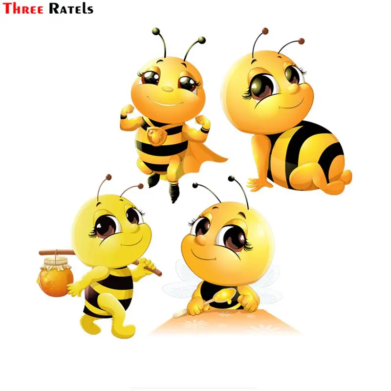 

Three Ratels FTC-665# Cartoon Beatiful Lovely Honey Bee Wall Bedroom Computer Auto Car Sticker Decoration