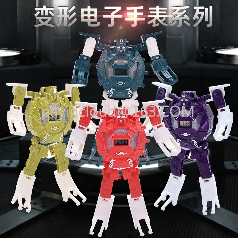 

Электронные часы с мультяшной деформацией, часы-робот, часы, стоят вокруг школы, Оптовая продажа игрушек.