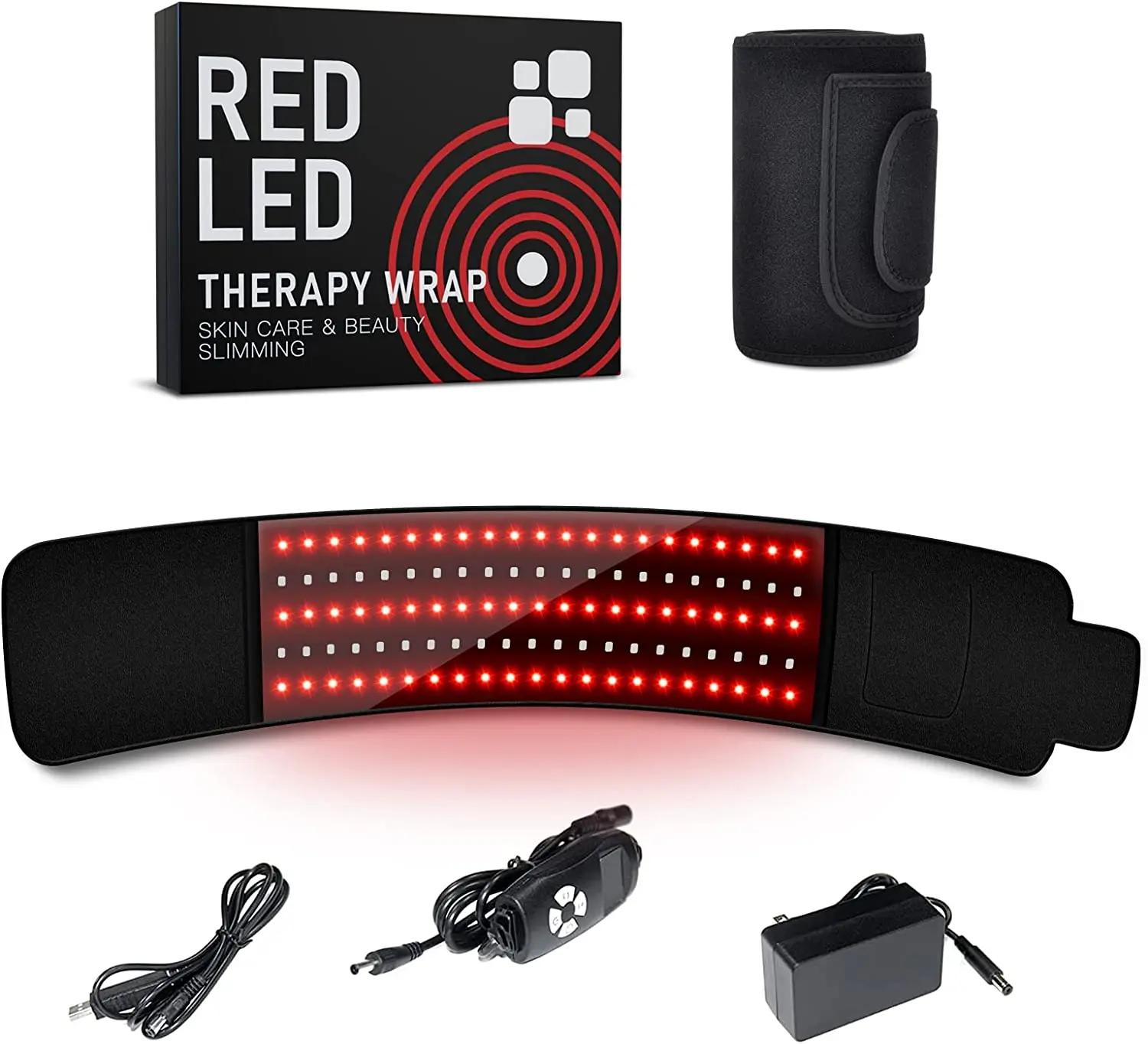 

Bokeds Red Light Therapy Belt Near Infrared LED Red Light Therapy Wrap Wearable Pad for Leg Knee Back Waist Shoulde