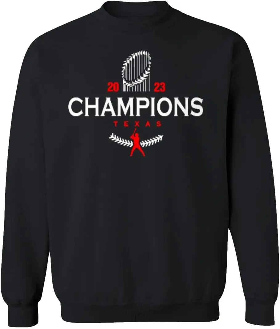 Толстовка унисекс с круглым вырезом Texas Baseball Champions Series Trophy Winner 2023.