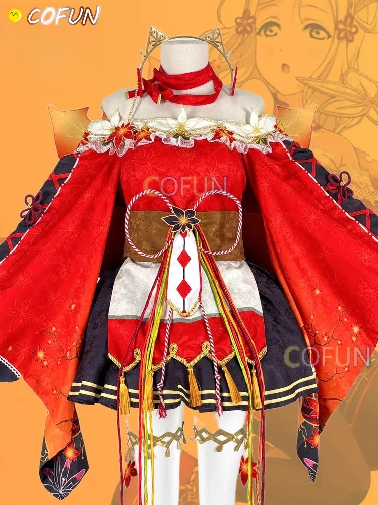 Фото COFUN Game Lovelive Ohara Mari/Cushima Yoshiko Косплей Костюм Cos Аниме Вечеринка Униформа Хэллоуин Играть Ролевая Одежда Одежда №5