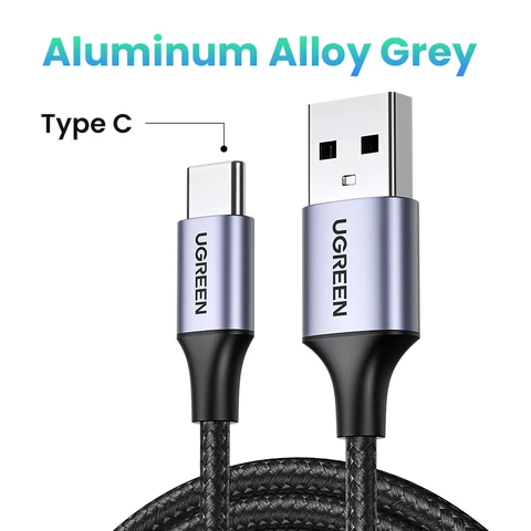 Ugreen микро USB кабель 3A нейлоновый кабель USB Type-C для быстрой зарядки для Samsung Xiaomi HTC зарядное устройство USB кабель для передачи данных мобильный телефон кабель