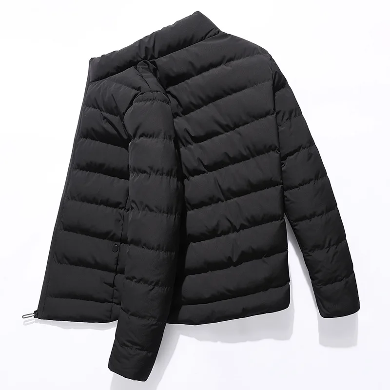 Men's 2022 autumn and winter cotton jacket Korean casual stand collar coat thickened warm cotton padded jacket