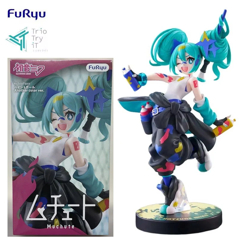 Фото FuRyu Trio-Try-iT Hatsune Miku ~Painting Girl~ Another Color Ver. Коллекционная фигурка аниме-персонажа из ПВХ, 23 см №1