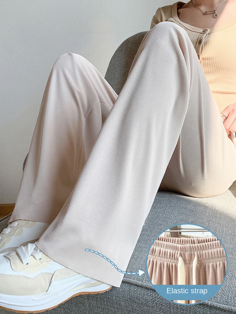 Летние широкие брюки со шнуровкой для женщин на каждый день с высокой талией 2022