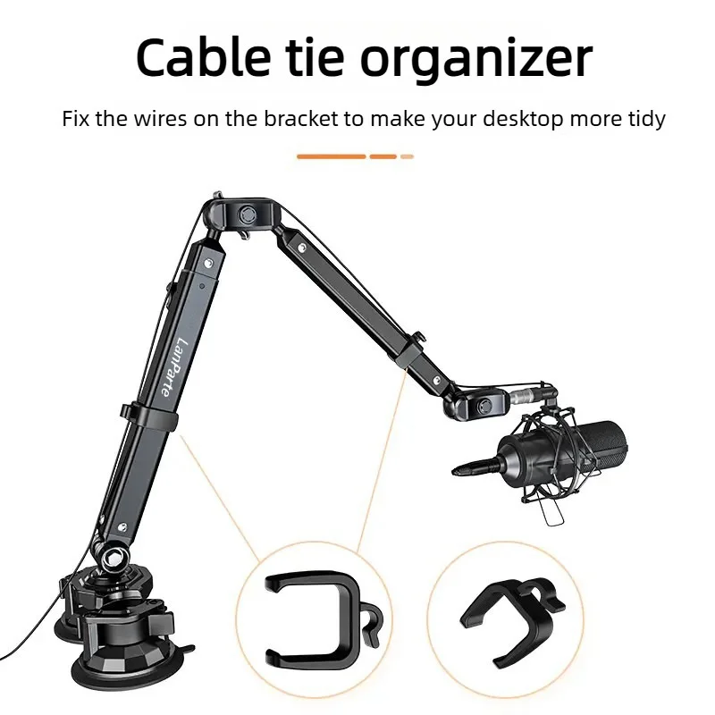 Lanparte Mic Boom Arm Подставка для микрофона на присоске для Blue Yeti FIFINE AM8 K669B HyperX QuadCast SoloCast Shure SM7B MV7 (art.: 3920d43201248) - 3920d43201248