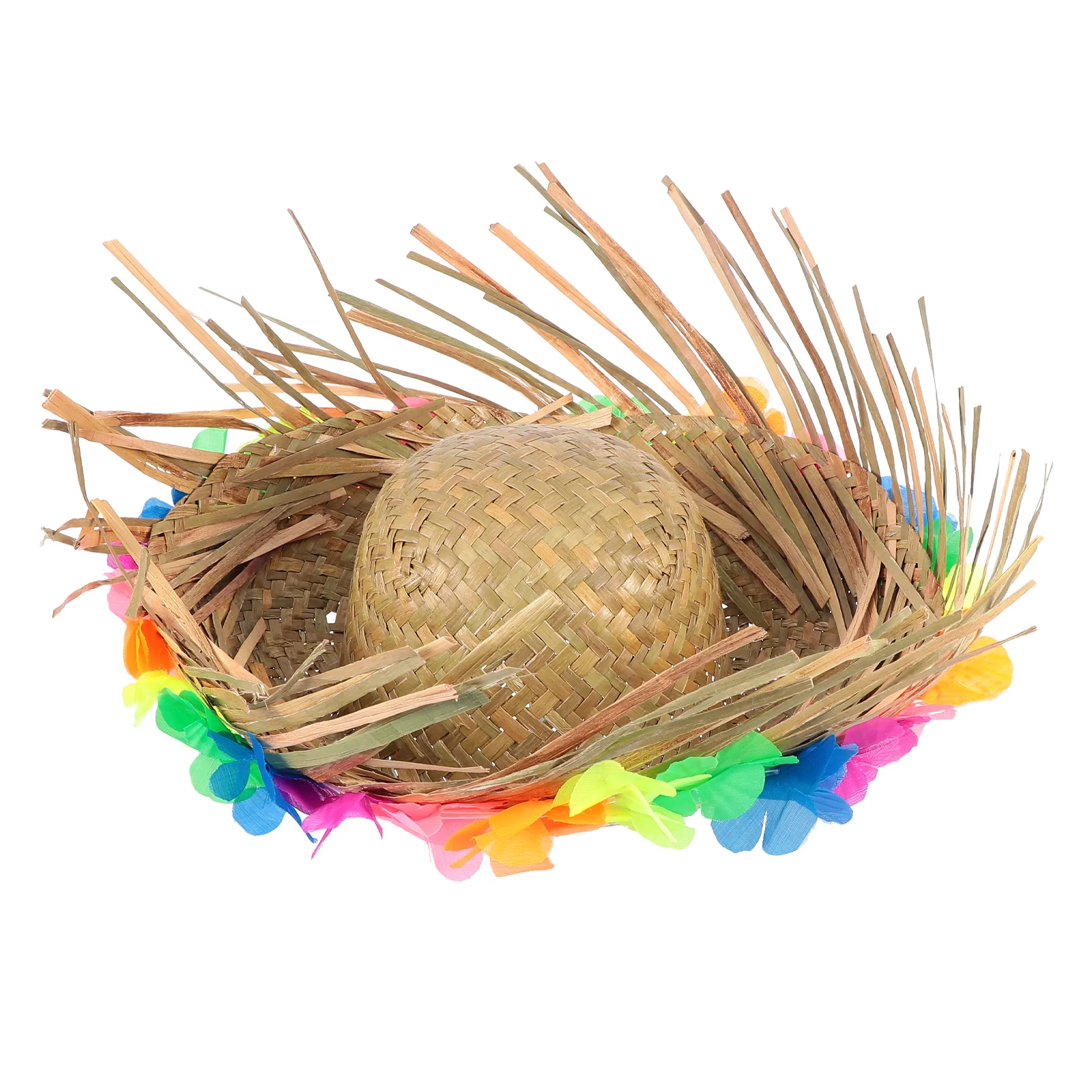 

Hawaiian Hat Straw Lei Cowboy Headwear Party Decor Fancy Dress Costume Beach Men Women's Hats & Caps