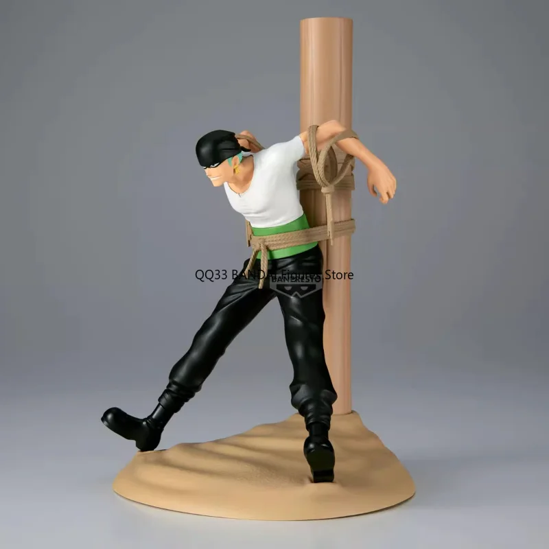 Фото Bandai аниме ONE PIECE фигурка Bounty Hunter Roronoa Zoro держатель для ручки фигурка модель настольные украшения коллекционные предметы №3