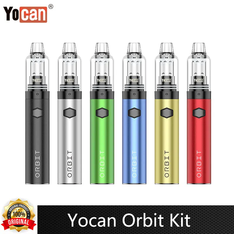 

Original Yocan Orbit Kit 1700mAh Battery Quartz Balls Coil Top Vertex Airflow Wax Vaporizer Electronic Cigarette Vape Pen