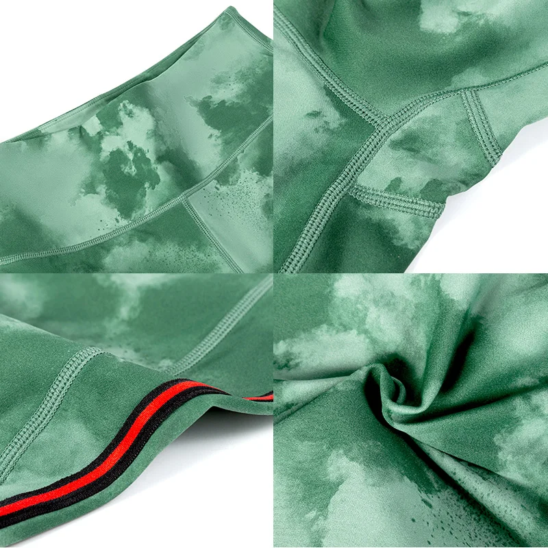 SEVENPALMS Seamless Leggings for Women Fitness Yoga Pants High Waist Tie Dye Workout Scrunch Butt Lifting Sport Gym Tights Woman