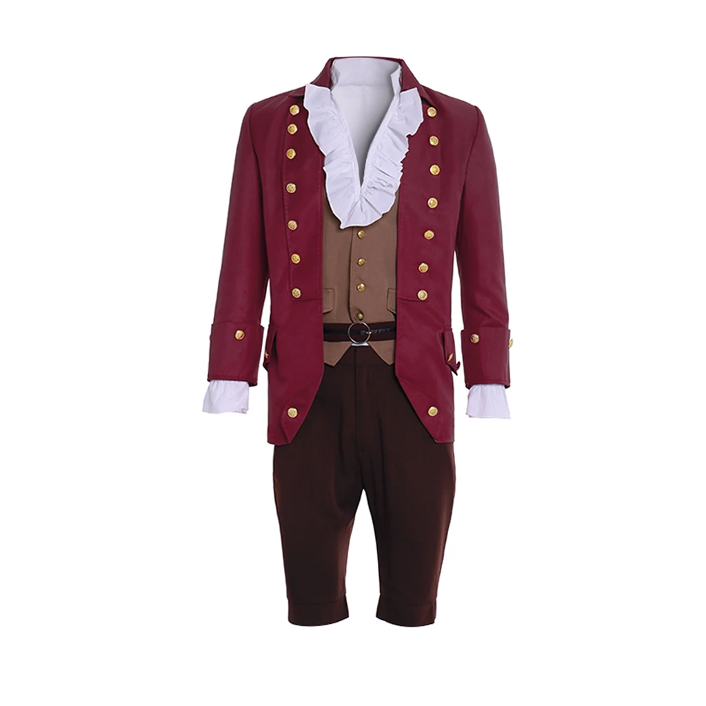 

18th Century Men's Medieval Uniform Colonial Outfit Noble Court Rococo Medieval prince Cosplay Costume Retro Halloween Costume