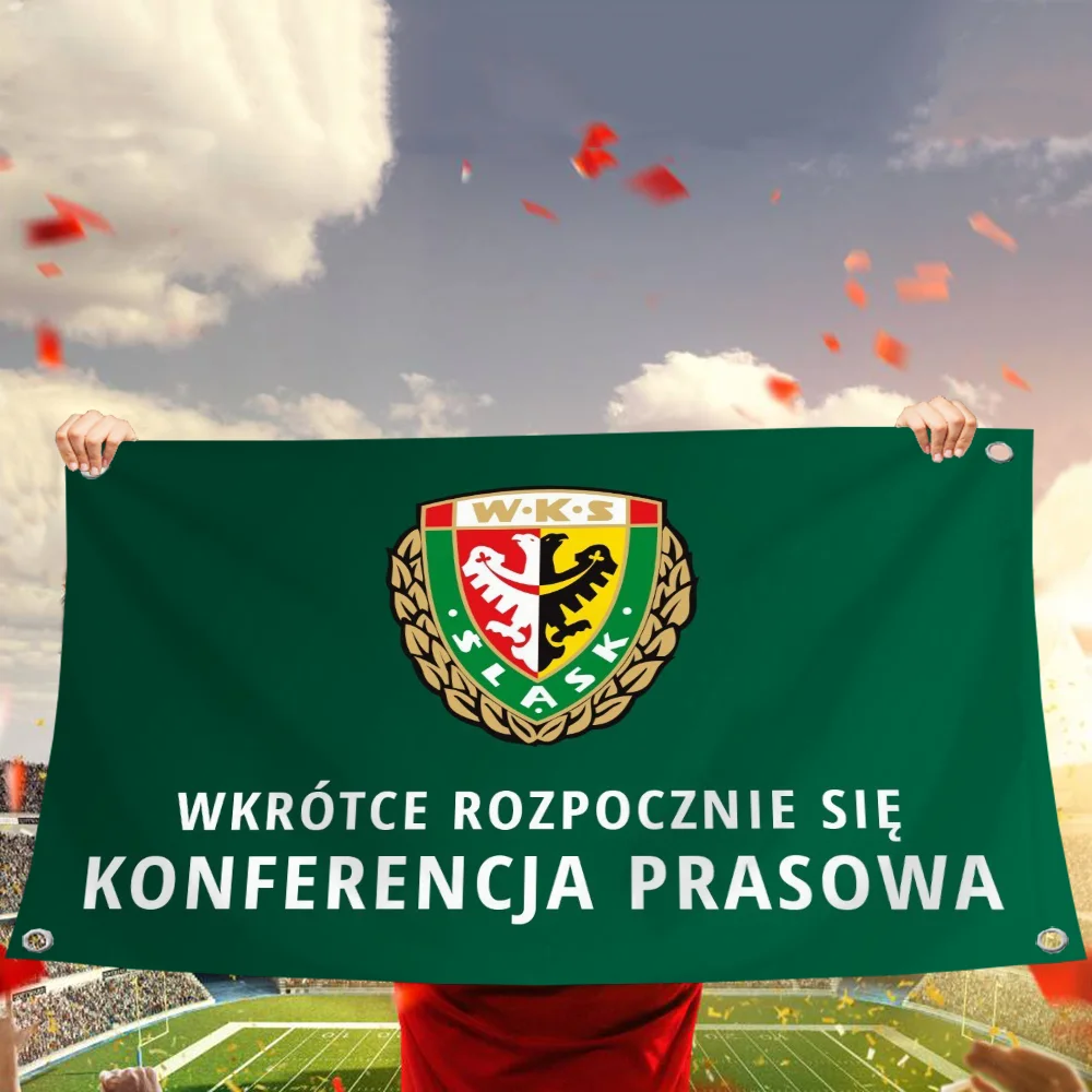 MINISO Slask W-wroclaw FC футбольный клуб баннер экологически чистый полиэфирный флаг с