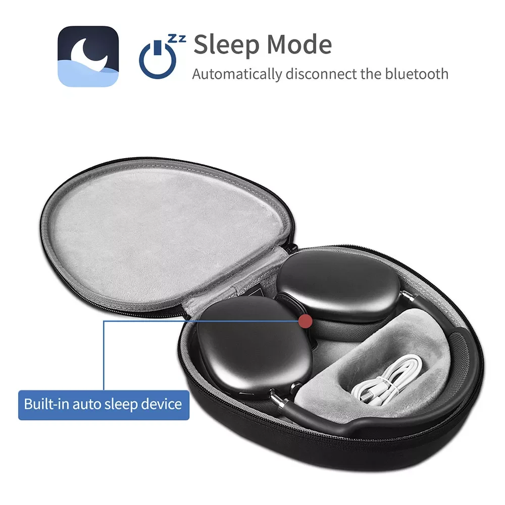 

2023 WiWU Waterproof Smart Case for AirPods Max with Staying Power Carry Bag for Airpods Max Sleep Model Headphone Protective Ca