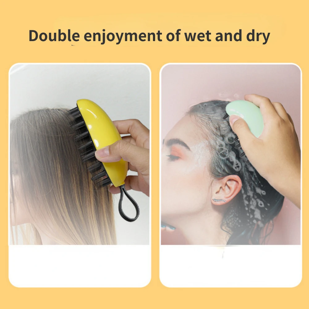 

1pc 2 In1 Round Silica Gel Massage Hair Shampoo Soft Tooth Brush Head Scratcher Hair Brush Scalp Deeply Clean Brushes Bath Tool