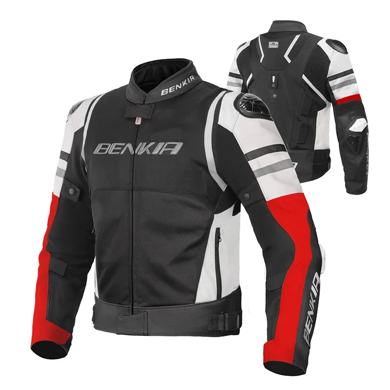 BENKIA куртка мотоциклиста летняя осенняя для верховой езды сетка + Кожа Защита от