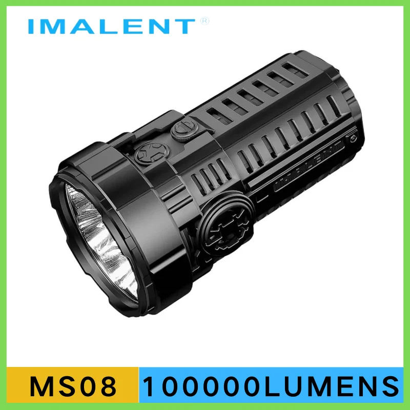 

Original IMALENT MS08 Power LED Flashlight 34000 Lumens Rechargeabl CREE XHP70 Torch Light for Camping Self Defense Outdoor