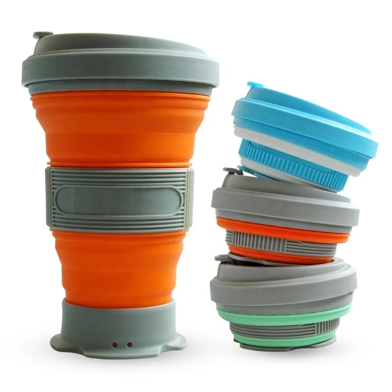 

Simple Style LFGB Collapsible Travel Silicone Foldable Coffee Cup Folding Water Cup