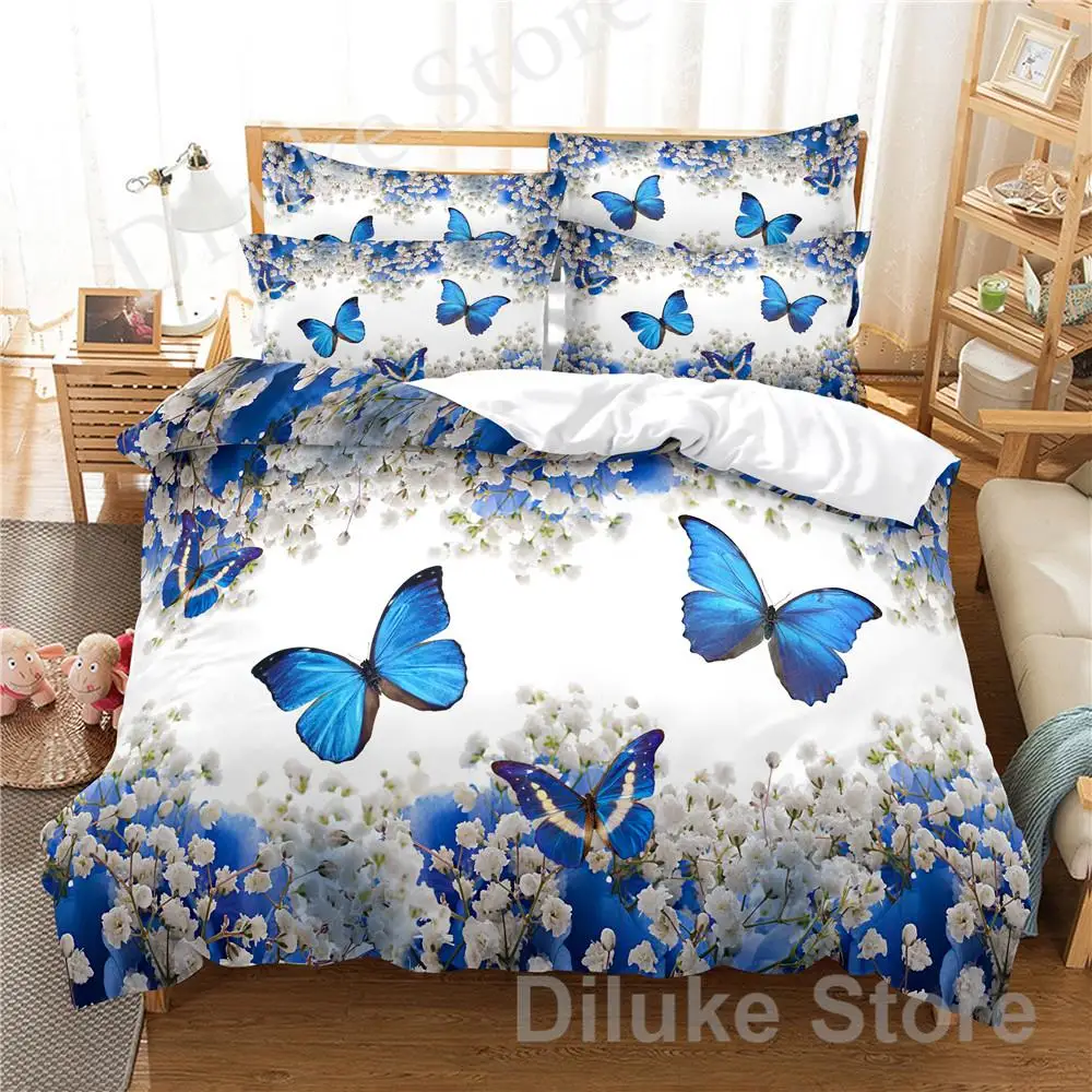 

3d Butterfly Bedding Set Queen Bedding Duvet Cover Set Bedding Set Bed Cover Cotton Queen Bedroom Bed Cover Set Bed Set Bedding