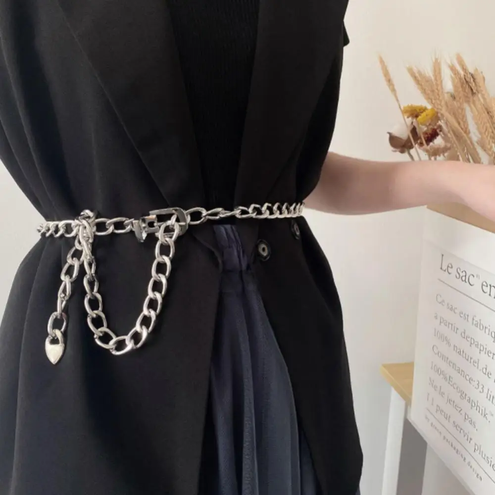 

Vintage Metal Long Pants Chain Retro Adjustable Unisex Hip-hop Suit Jeans Waist Chain Belt Jewelry Accessories