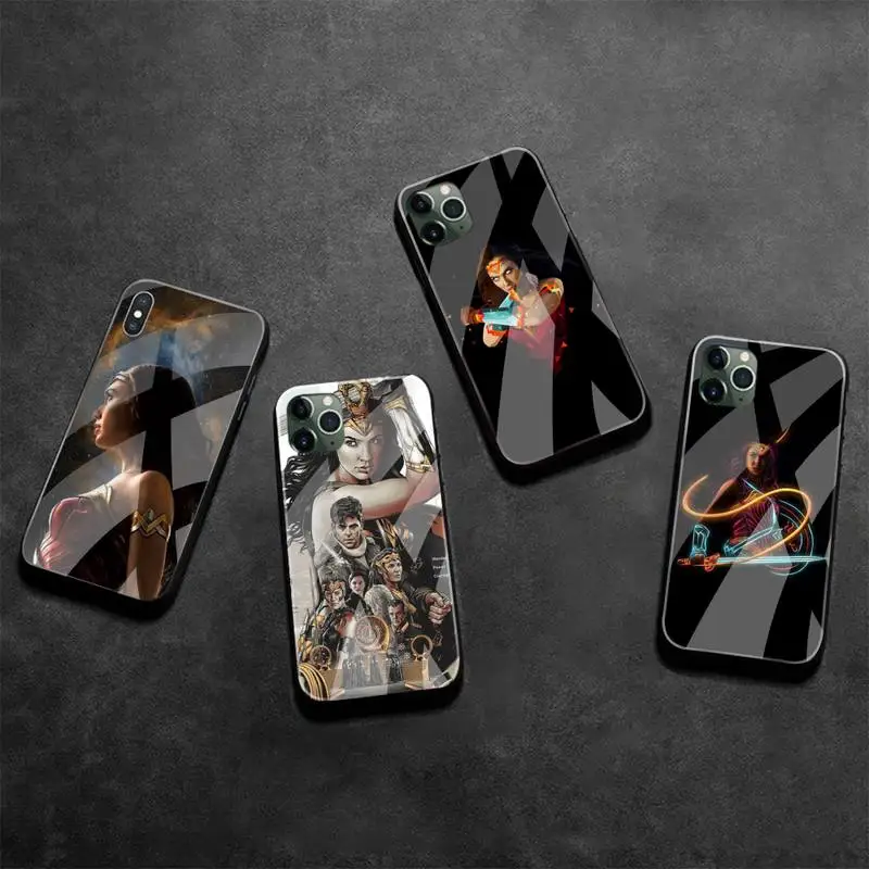 

Wonder Woman Phone Case Tempered Glass For iPhone 13 12 Mini 11 Pro XR XS MAX 8 X 7 Plus SE 2020 cover