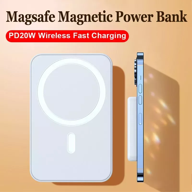 

20000mAh Mini Bank Charger PD20W Wireless Fast Charge External Battery Portable Large Capacity Charger