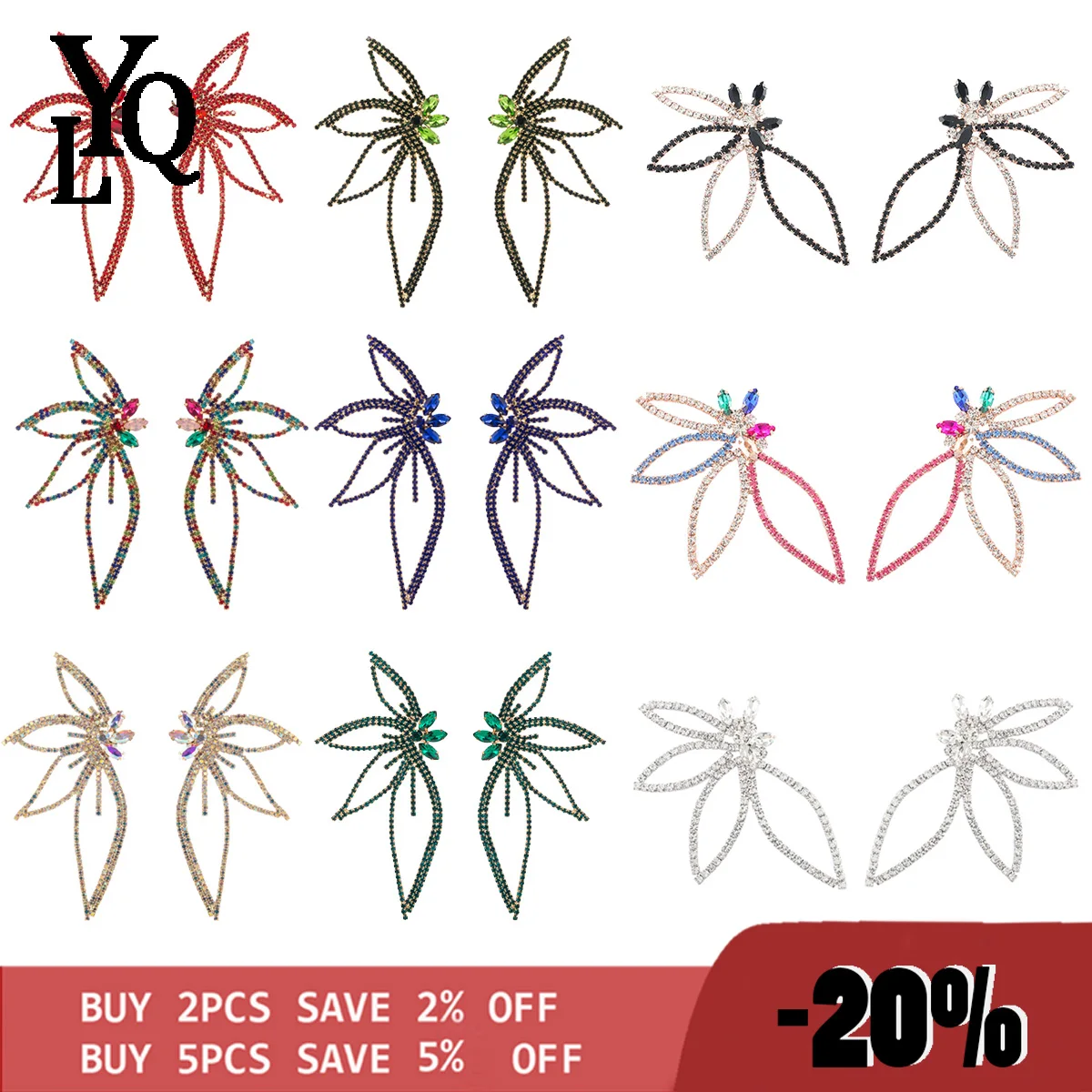 

New Sparkling Rhinestone Flower Drop Earrings Earrings for Women Dinner Party Wedding Accessories Fashion Luxury Jewelry