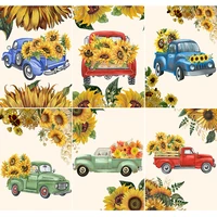5d diy sunflower diamond painting car landscape full drill cross stitch kits embroidery flower mosaic picture handicraft gifts