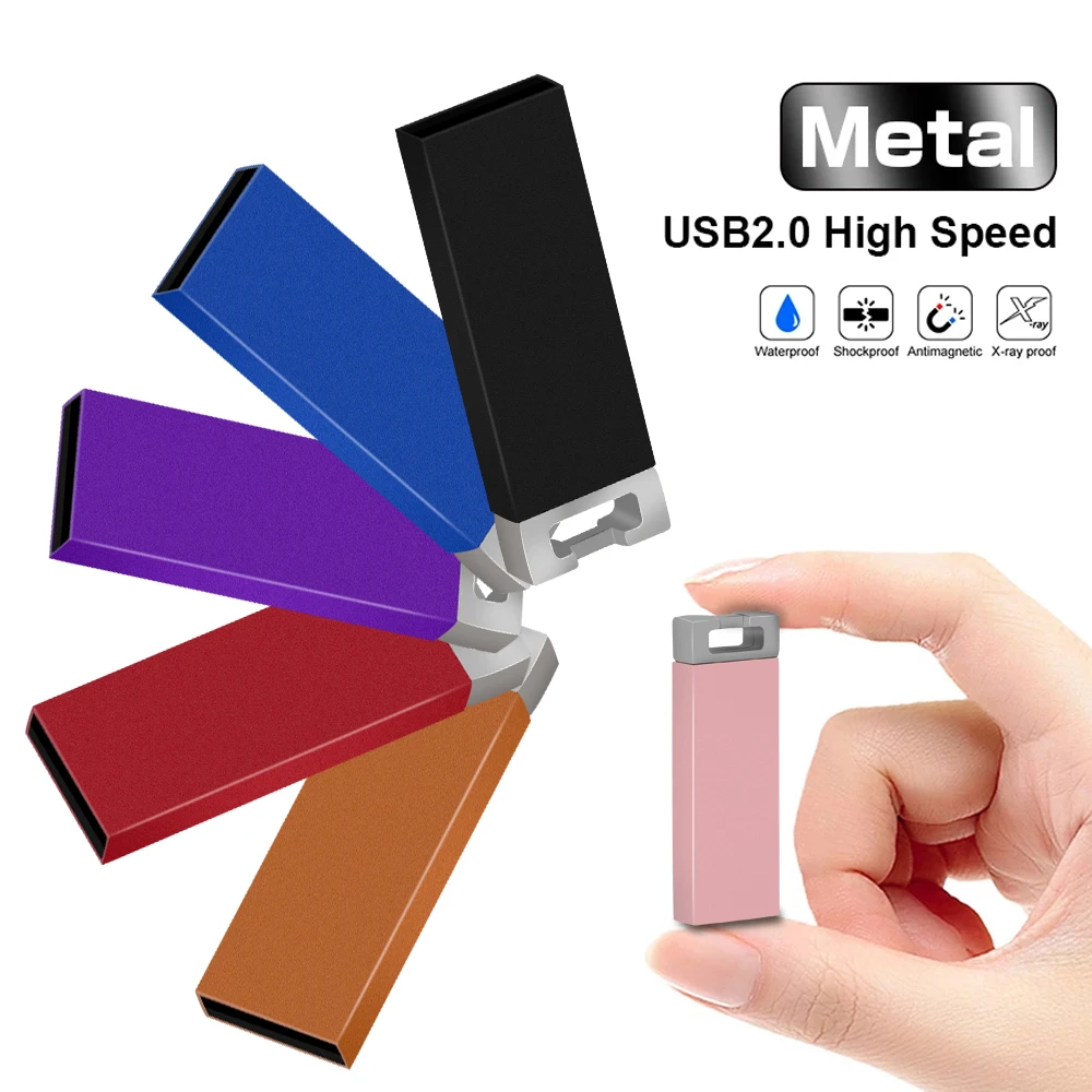 

Metal Silver Black Usb Flash Drive 128GB 64GB 32GB Usb 2.0 Flash U Disk 16GB 8GB 4GB Pendrive Flash Memory USB Stick Pen Drive