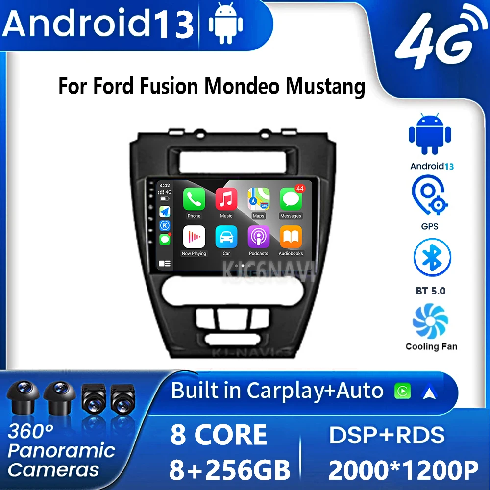 

Android 13 For Ford Fusion Mondeo Mustang 2009 - 2012 Car Radio QLED Navigation GPS Multimedia Audio Video Head Unit 360 Camera