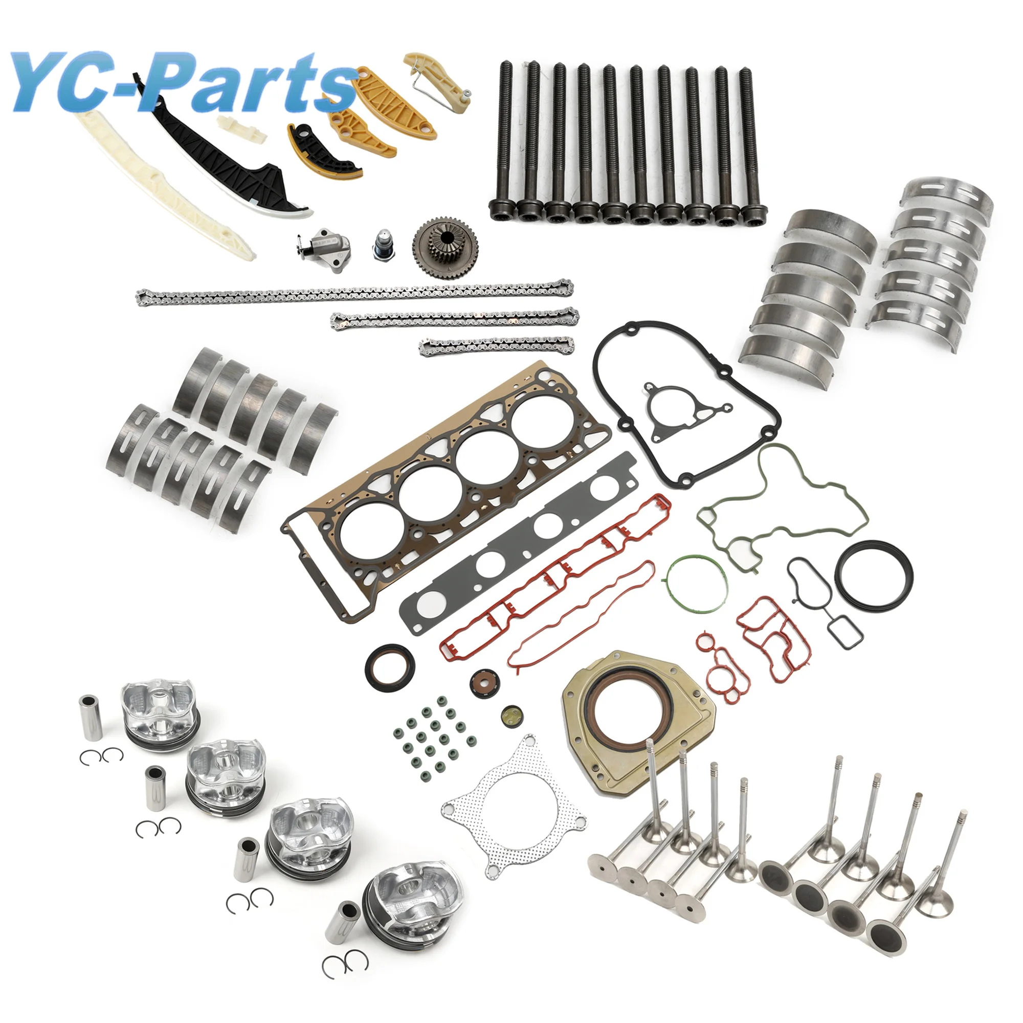EA888 MK2 1 8 T большой + 0 5 мм поршневая прокладка подшипников Комплект ГРМ болты