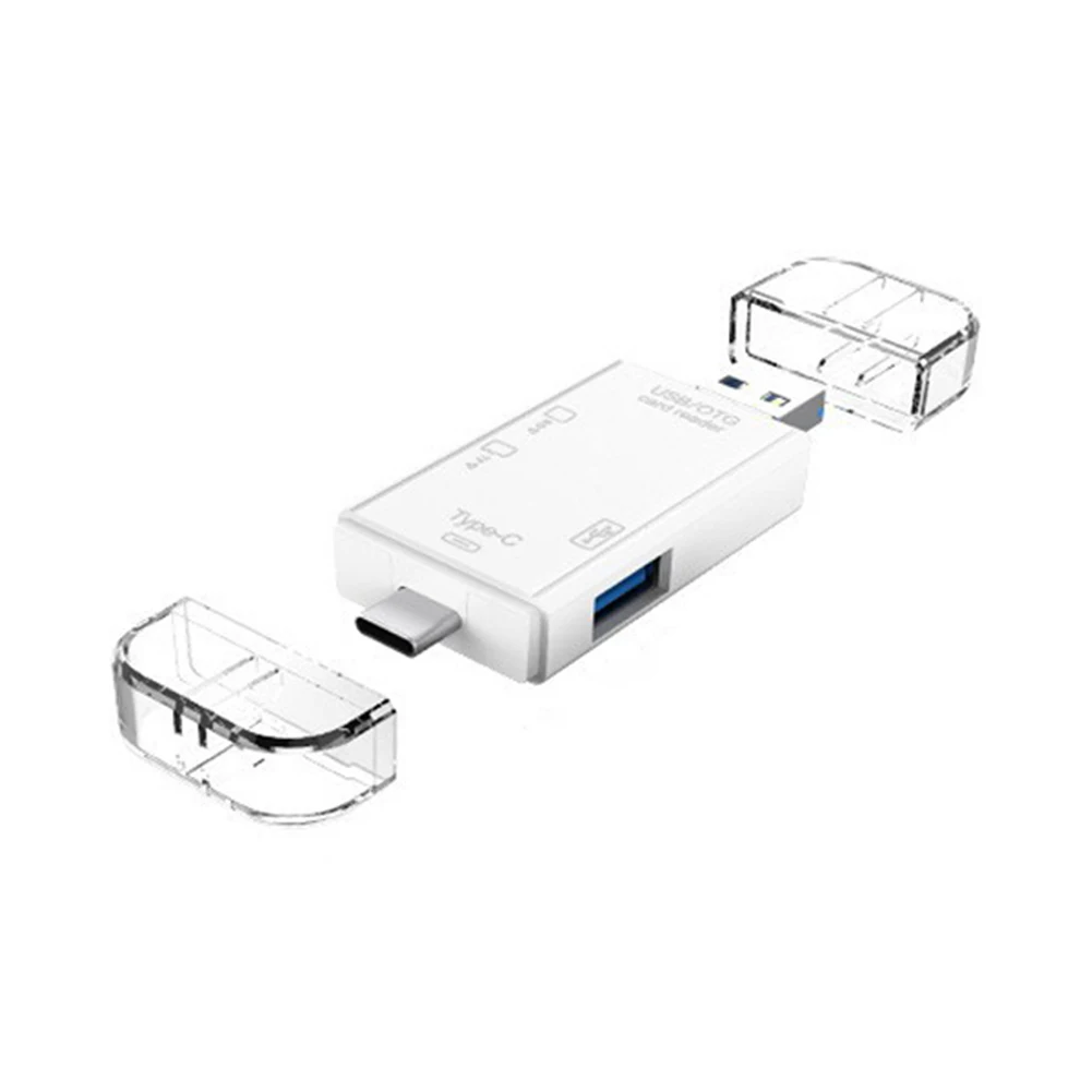 

6 in 1 OTG USB 3.0 Type-C Card Reader for Secure Digital/TF Cardreaders Splitter
