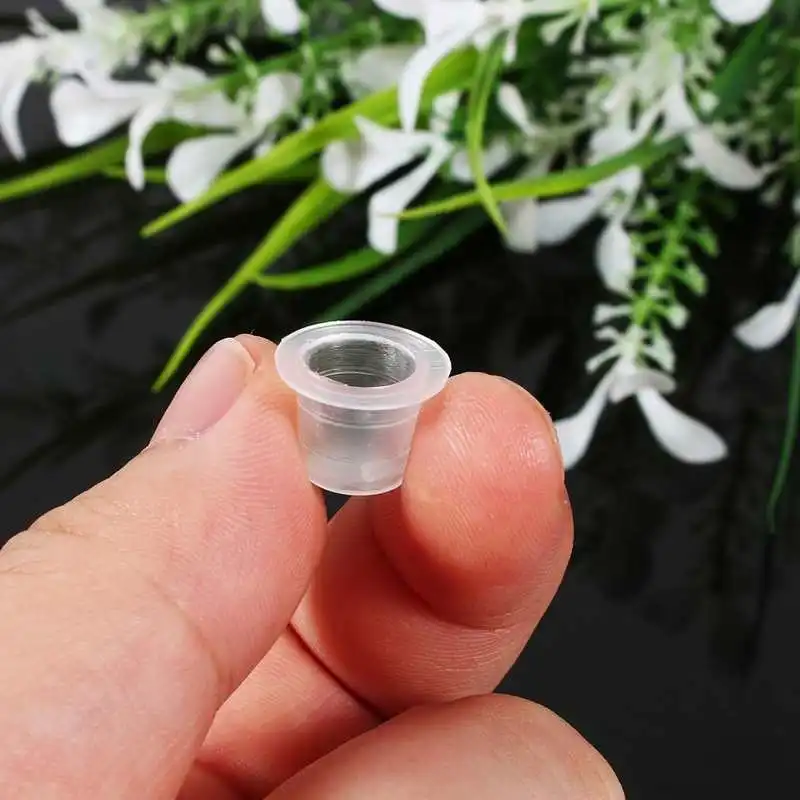 

Eyelashes Accesories Professional 100Pcs Small Tattoo Machine Pigment Ink Cups Cap Supply Set Tattoo Supplie