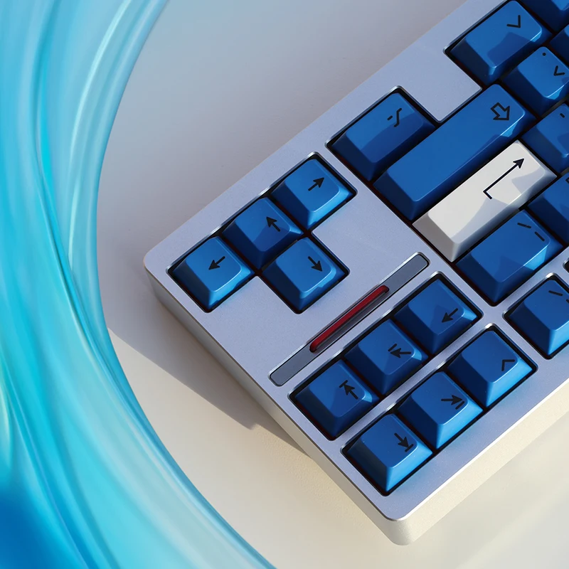Фото Armorsuit Черный на синем Механическая клавиатура Cherry Profile Keycap PBT Dye Sub Полный набор колпачков для клавиш DIY Клавиатура №3
