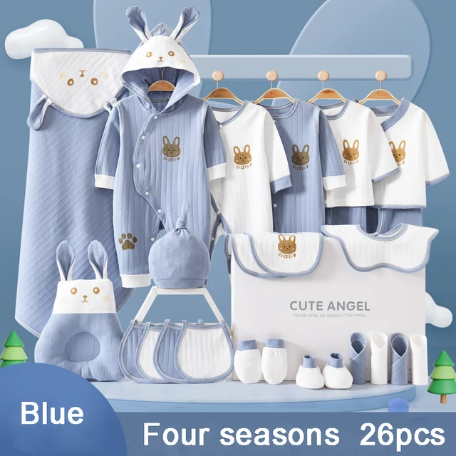 22/24/26 Pieces/0-3Months Newborn Baby Clothing 100% Cotton Kids Clothes Suit Unisex Infant Boys Girls Rabbit Clothing Set 1