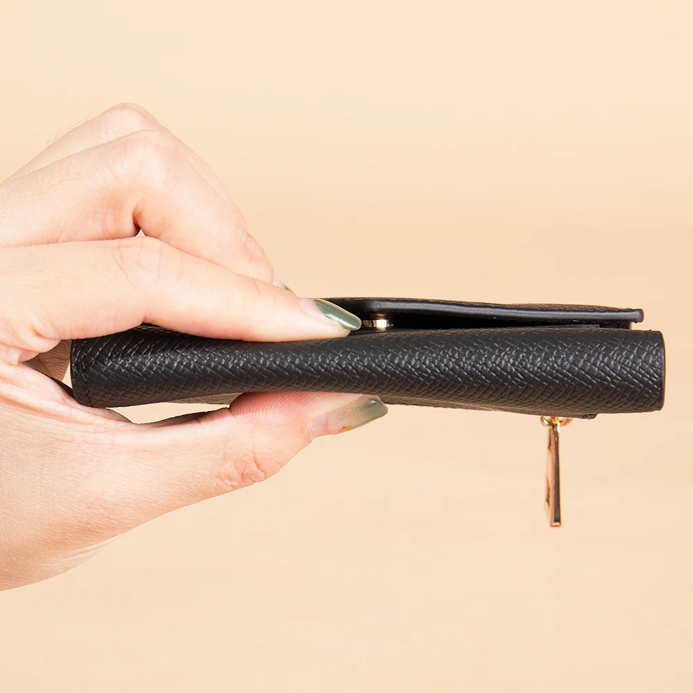 Женский кошелек для кредитных карт маленький s-образный кожаный держатель женщин