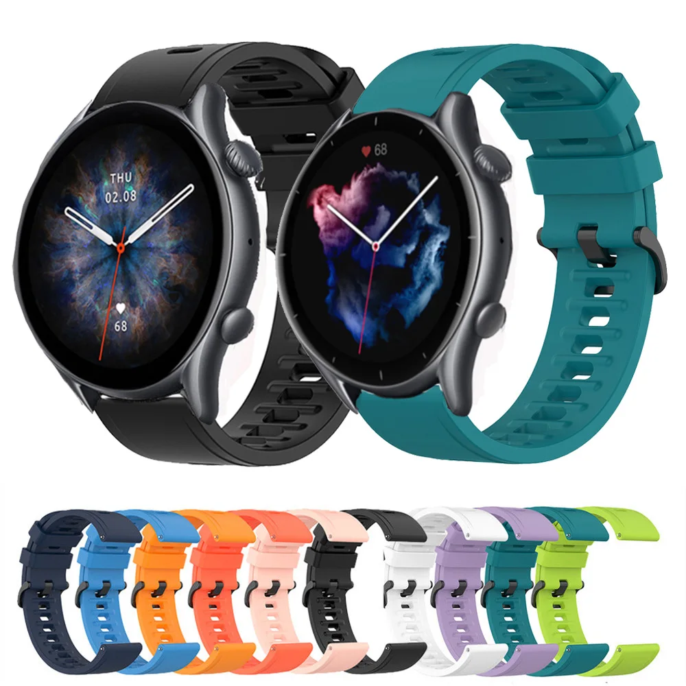 

Smart Watch Strap For Huami Amazfit GTR 3 3Pro 22mm Silicone Band For Amazfit GTR 2 2E 47mm Pace Stratos 2S 3/Huawei GT Bracelet