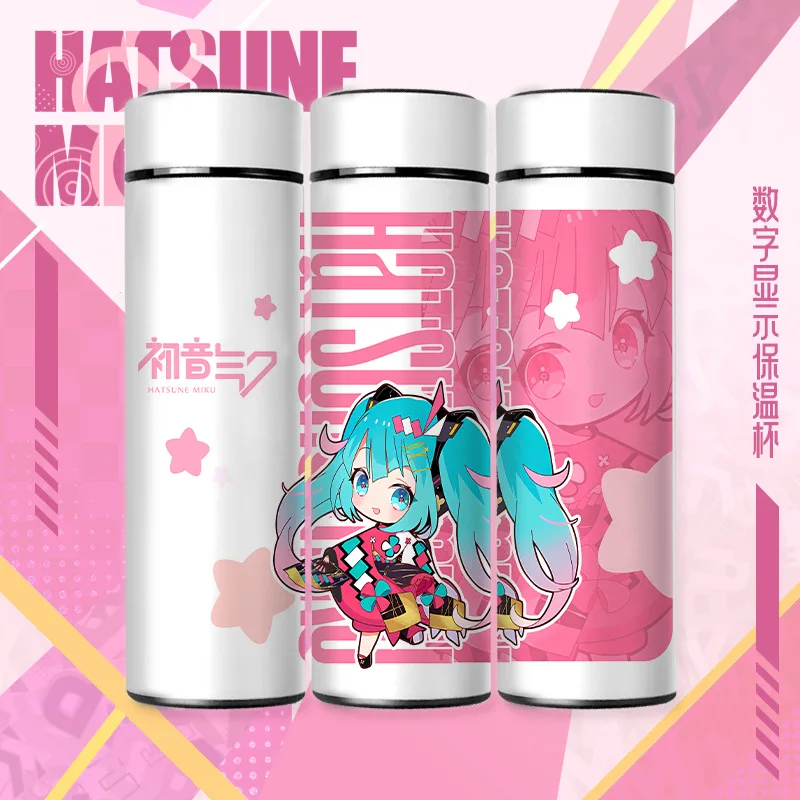 Умная термокружка Miku Anime: Кавайная, большая емкость, из нержавеющей стали, с дисплеем температуры, подарок (art.: 3920d82ef8b24) - 3920d82ef8b24