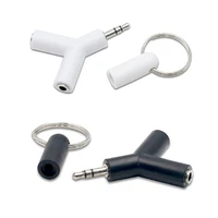 10 100pcs jack 1 to 2 double earphone headphone y splitter cable cord adapter plug for computer mobile phone mp3 mp4