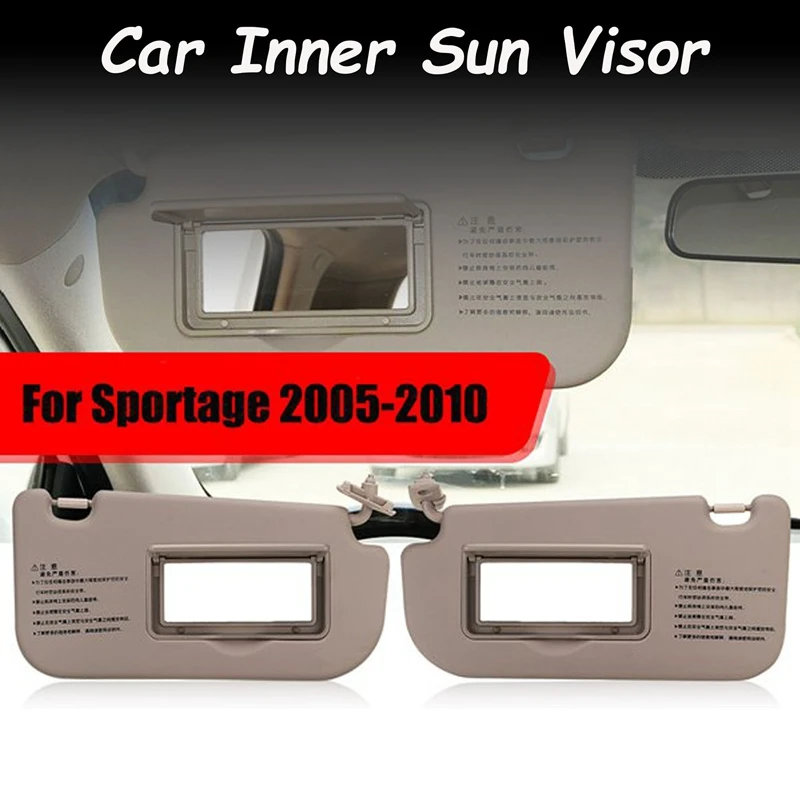 

Автомобильный Внутренний солнцезащитный козырек LHD для KIA Sportage 2005-2010, солнцезащитный козырек с зеркалом бежевого цвета