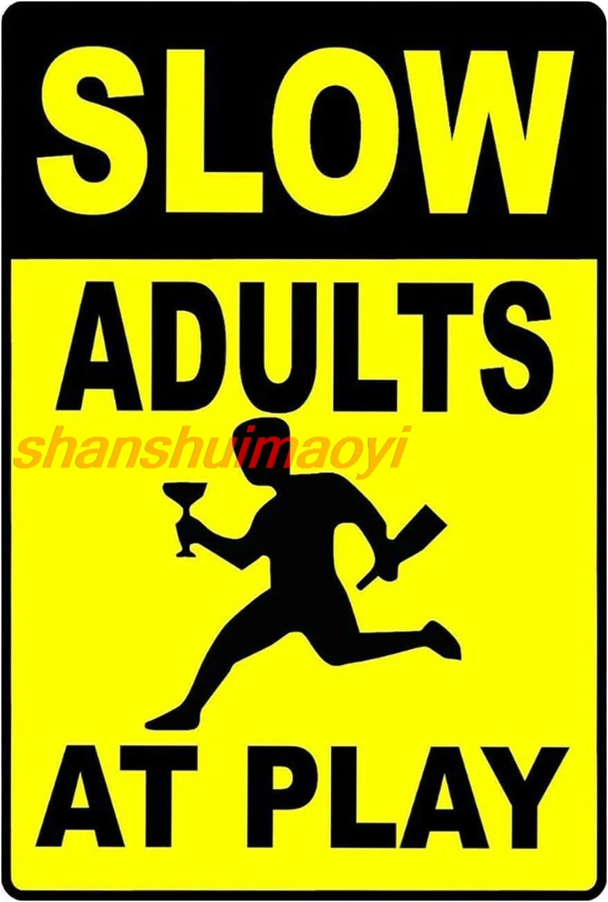 Металлическая вывеска CCPARTON &quotМедленные взрослые&quot