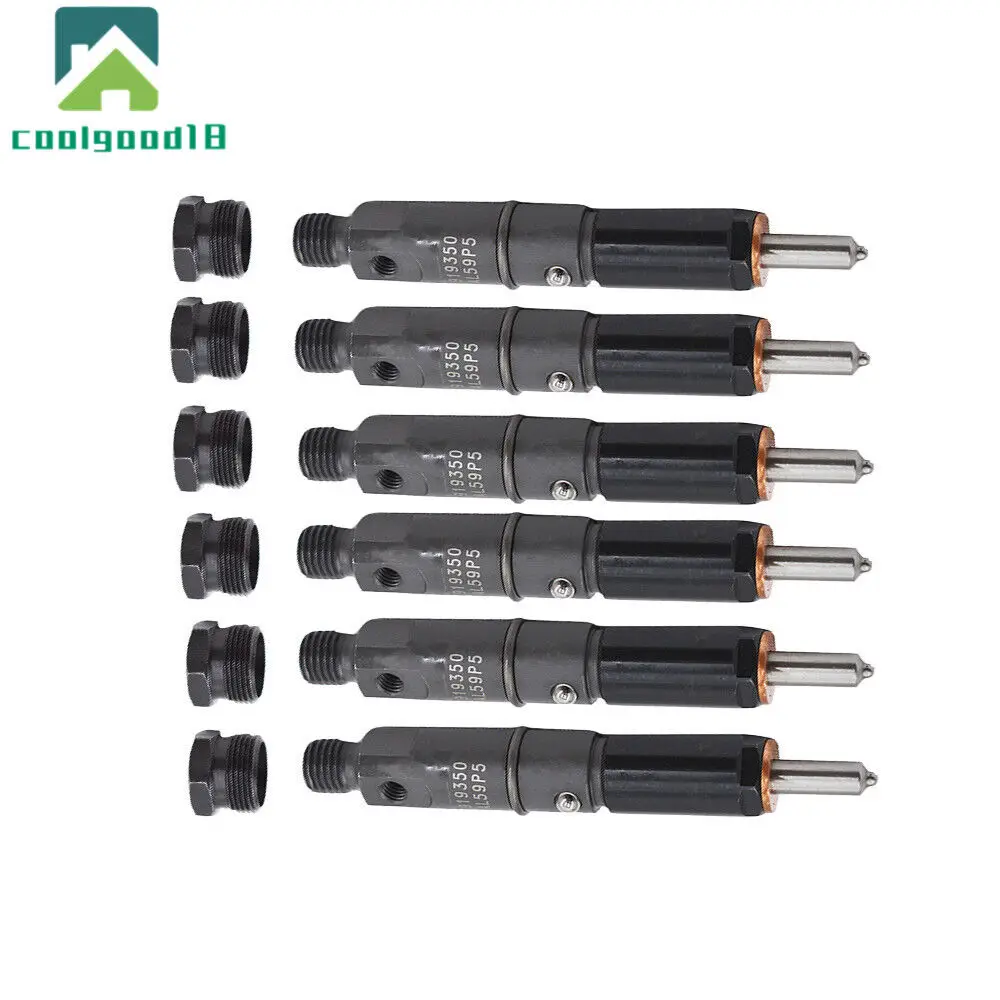 

6 шт. Топливные форсунки 3919350 для 1990 1991 1992 Dodge 5.9L 6BT Diesel