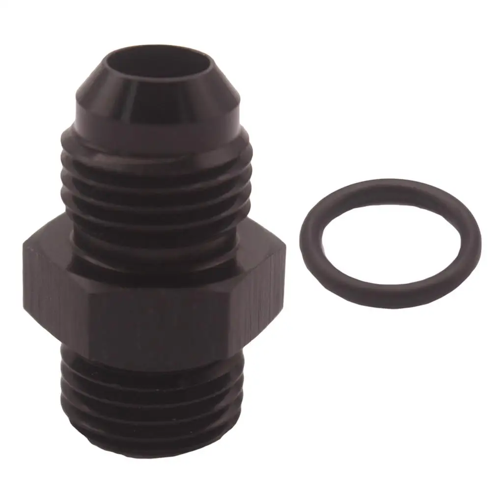 

A6 -6AN ORB O Boss Adapter AN Fitting ORB W/ 1/8 NPT On End / Black