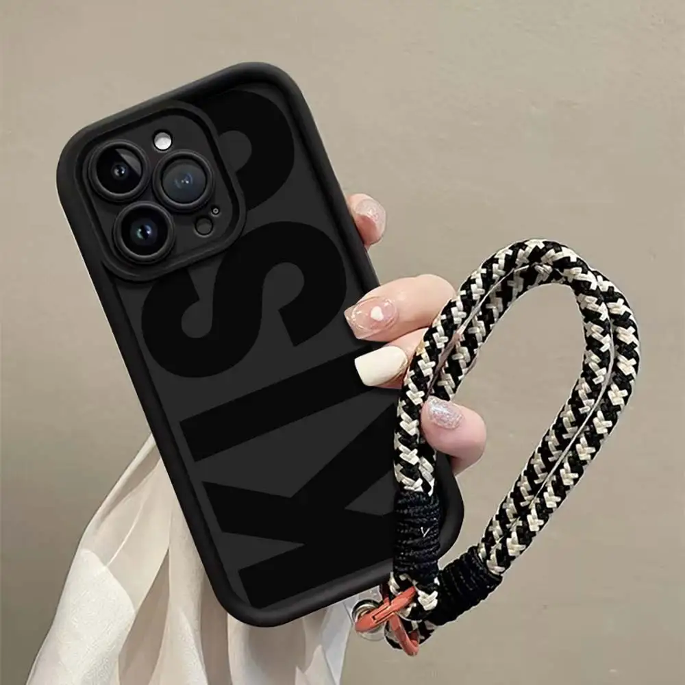 Фото Черно-белый чехол для телефона с надписью KISS для Samsung Galaxy Note 20 S21 S25 Plus S24 FE S23 Ultra S22 A57 A56 A55 A54 A53 A36 A35 A34 №2
