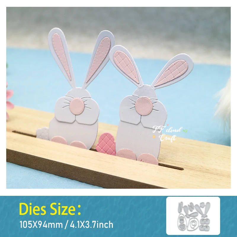 

Cute Bunny Metal Cutting Dies for DIY Scrapbooking Stencil Template Album Paper Card Rubbit Cut Die Decorative Craft Knife Mould