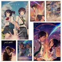 your name anime posters wall art retro posters for home aesthetic art wall painting