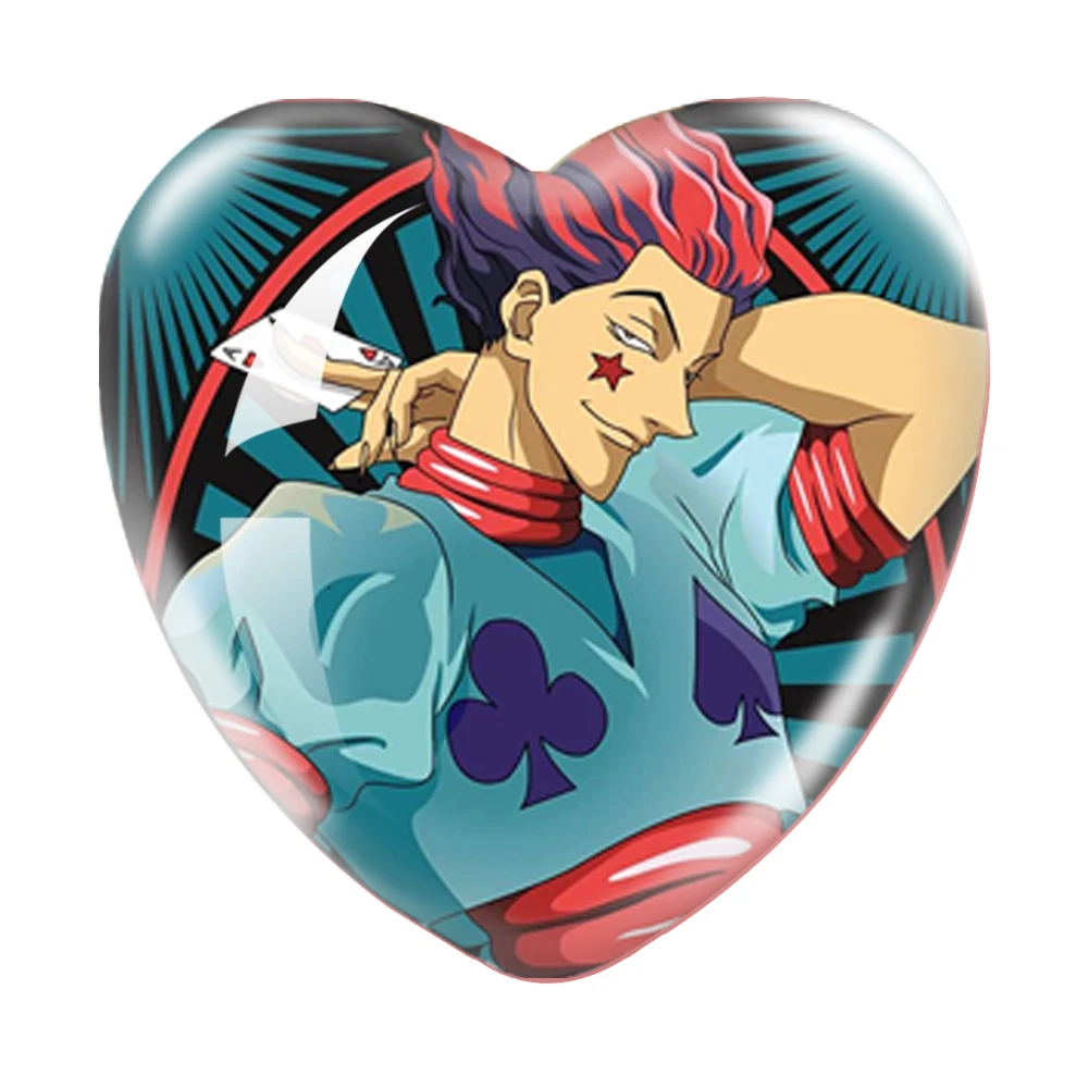 Японское аниме Hunterxhunter 12 шт./комплект 16 мм-40 мм Сердце фото стекло кабошон