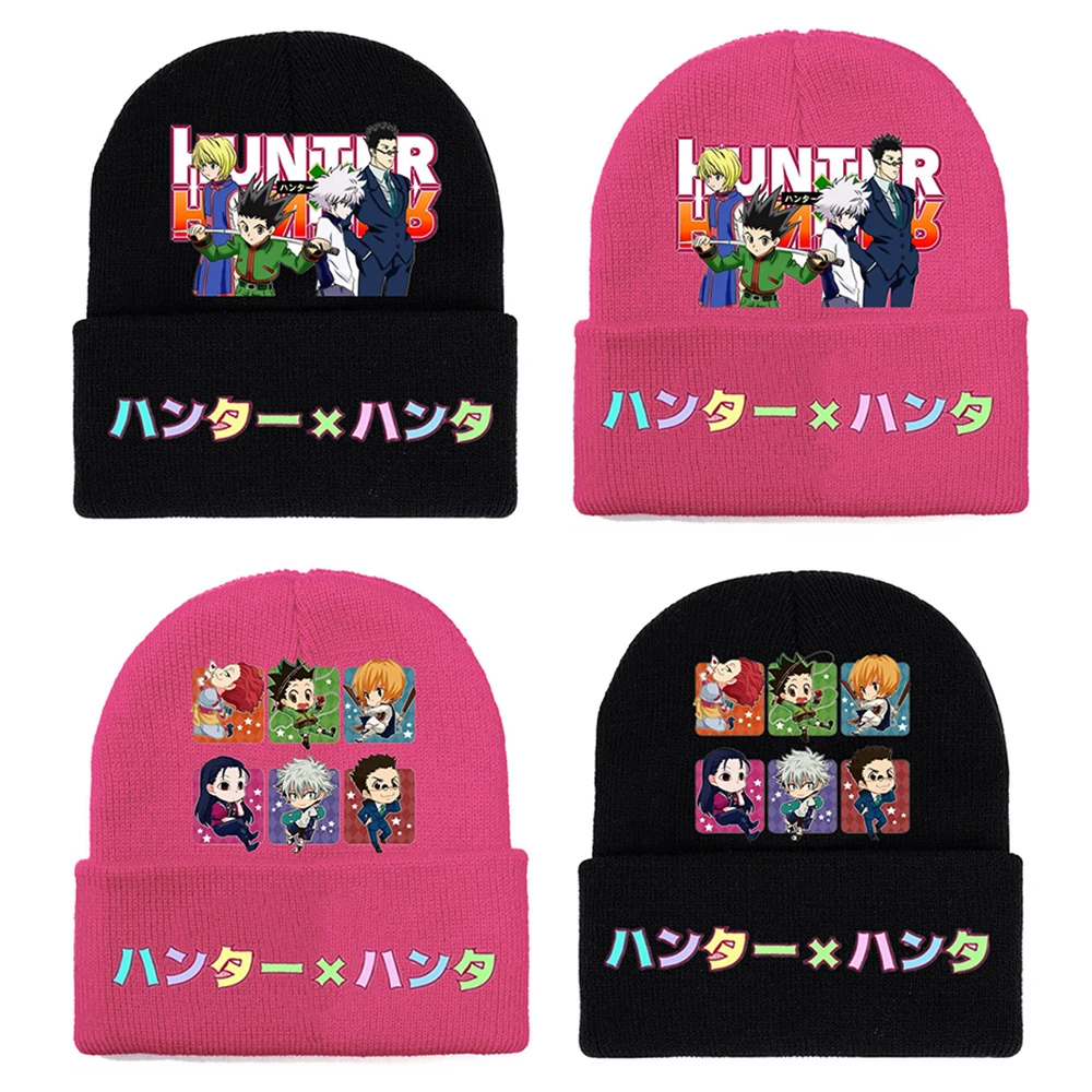 

Шапка-бини с принтом охотника из аниме, теплые осенне-зимние шапки в стиле хип-хоп, лыжная вязаная шапка, шапки, Рождественский подарок