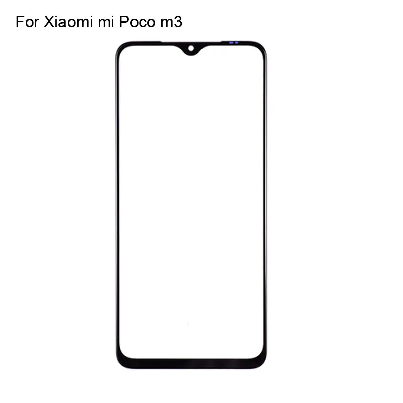 

For Xiaomi mi Poco m3 Outer Glass Lens Xiao mi Poco m 3 Touchscreen Touch screen Outer Screen Glass Cover without flex