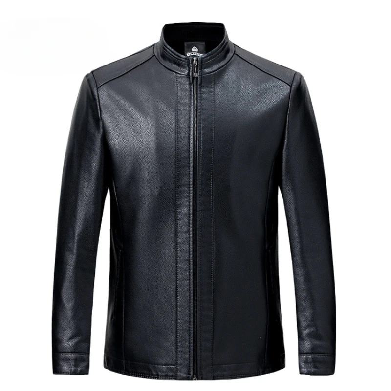 Новинка 2023 мужская кожаная куртка из воловьей кожи деловая Повседневная